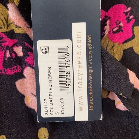 PLENTY BY TRACY REESE DAPPLED ROSES FLOUNCED TIERED MIDI DRESS SMALL NWT NEW - Picture 3 of 9